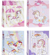 Opakowanie Torebka ozdobna 18x23x8cm hot-stamp mix ROZETTE