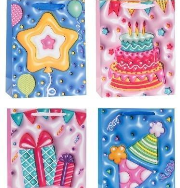 Opakowanie Torebka ozdobna 18x23x8cm party mix ROZETTE