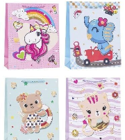 Opakowanie Torebka ozdobna 26x32x10cm dziecięce mix ROZETTE