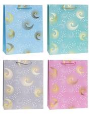 Opakowanie Torebka ozdobna 26x32x10cm hot-stamp mix ROZETTE