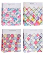 Opakowanie Torebka ozdobna 26x32x10cm hot-stamp mix ROZETTE
