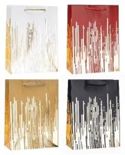 Opakowanie Torebka ozdobna 26x32x10cm hot-stamp mix ROZETTE