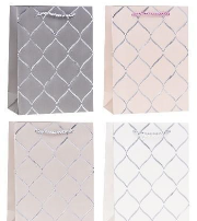 Opakowanie Torebka ozdobna 26x32x10cm hot-stamp mix ROZETTE