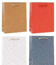 Opakowanie Torebka ozdobna 26x32x10cm hot-stamp mix ROZETTE