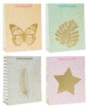 Opakowanie Torebka ozdobna 31x40x12cm hot-stamp mix ROZETTE