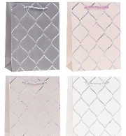 Opakowanie Torebka ozdobna 31x40x12cm hot-stamp mix ROZETTE