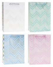 Opakowanie Torebka ozdobna 31x40x12cm hot-stamp mix ROZETTE 12 szt