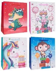 Opakowanie Torebka ozdobna 36x54x30cm szerokie dno mix