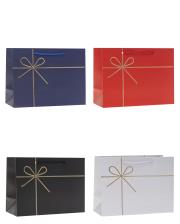 Opakowanie Torebka ozdobna 40x31x12cm hot-stamp mix ROZETTE 1 szt