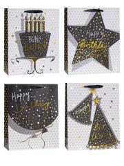 Opakowanie Torebka ozdobna brokat 26x32x10cm mix ROZETTE