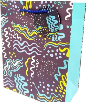 Opakowanie Torebka ozdobna matowa 18x23x10cm granat