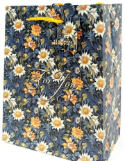 Opakowanie Torebka ozdobna matowa 18x23x10cm Kwiaty