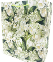 Opakowanie Torebka ozdobna matowa 26x32x12cm Konwalie