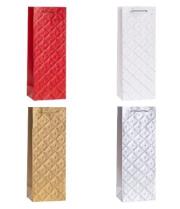 Opakowanie Torebka ozdobna na butelkę 12x36x9cm mix ROZETTE