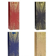 Opakowanie Torebka ozdobna na butelkę 12x36x9cm mix ROZETTE