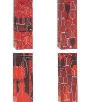 Opakowanie Torebka ozdobna na butelkę 12x36x9cm mix ROZETTE