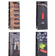 Opakowanie Torebka ozdobna na butelkę 12x36x9cm mix ROZETTE