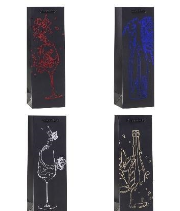 Opakowanie Torebka ozdobna na butelkę 12x36x9cm mix ROZETTE