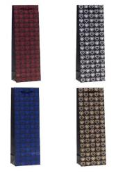 Opakowanie Torebka ozdobna na butelkę 12x36x9cm mix ROZETTE