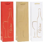 Opakowanie Torebka ozdobna na butelkę 12x36x9cm mix ROZETTE 12 szt