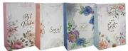 Opakowanie Torebka ozdobna PL-6 średnia złocona Kwiaty mix