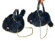 Opakowanie Torebka pluszowa Kot 28x20cm ze złotym łańcuchem