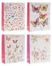 Opakowanie Torebka prezentowa 26x32x10cm Motyle mix