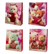 Opakowanie Torebka prezentowa dziecięca S Miś z sercem mix