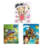 Opakowanie Torebka prezentowa dziecięca XL szerokie dno mix