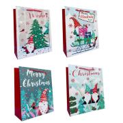 Opakowanie Torebka prezentowa L Boże Narodzenie brokat mix