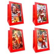 Opakowanie Torebka prezentowa L Boże Narodzenie szerokie dno