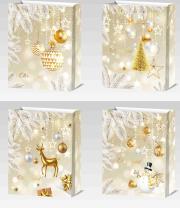 Opakowanie Torebka prezentowa L Boże Narodzenie szerokie dno