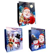 Opakowanie Torebka prezentowa L Boże Narodzenie szerokie dno