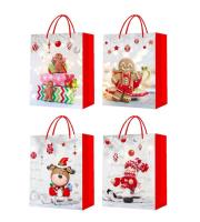 Opakowanie Torebka prezentowa M Boże Narodzenie brokat mix