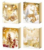 Opakowanie Torebka prezentowa M Boże Narodzenie brokat mix