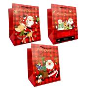 Opakowanie Torebka prezentowa M Boże Narodzenie szerokie dno
