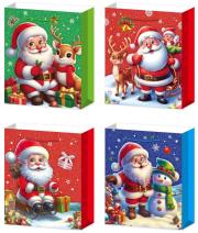 Opakowanie Torebka prezentowa S Boże Narodzenie brokat mix