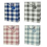 Opakowanie Torebka prezentowa uniwersalna M Krata mix