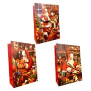 Opakowanie Torebka prezentowa XL Boże Narodzenie szerokie dno