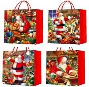 Opakowanie Torebka prezentowa XL Boże Narodzenie szerokie dno