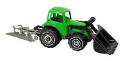 Traktor z ładowaczem i pługiem 52 cm, kolor zielony PLASTO. Wydawca: Tactic. Dadada.pl Opakowanie Traktor z ładowaczem i pługiem 52 cm, kolor zielony PLASTO
