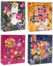 Opakowanie TTorebka prezentowa 31x40x12cm Kwiaty MIX