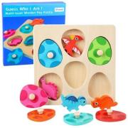 Opakowanie Układanka memory drewniana Dinozaury w jajkach