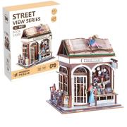 Opakowanie Uliczny zakątek drewniane puzzle 3D księgarnia