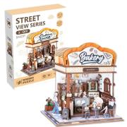Opakowanie Uliczny zakątek drewniane puzzle 3D piekarnia
