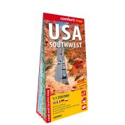 USA południowo-zachodnie (USA Southwest); laminowana mapa samochodowo-turystyczna 1:1 350 000. Autor: Opracowanie zbiorowe. Dadada.pl Okładka książki USA południowo-zachodnie (USA Southwest); laminowana mapa samochodowo-turystyczna 1:1 350 000