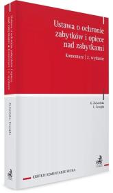 Okładka książki Ustawa o ochronie zabytków i opiece nad zabytkami