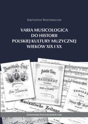 Okładka książki Varia Musicologica do historii polskiej kultury muzycznej
