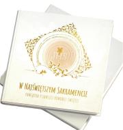 Okładka książki W Najświętszym Sakramencie. Pamiątka I Komunii Św.