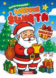 Wesołe święta z naklejkami. Autor: Wiktoria Kohnke. Dadada.pl Okładka książki Wesołe święta z naklejkami
